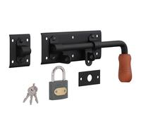 KOTARBAU® Verrou de portail droit avec cadenas - Verrou de porte - 280 mm