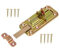 KOTARBAU® Verrou de porte 100 mm avec gâche pour porte galvanisée jaune universel