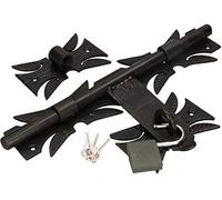 KOTARBAU Verrou de porte 320 mm avec cadenas à verrou de portail revêtu par pulvérisation Noir