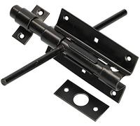 KOTARBAU® Verrou de porte à boulon 150/16, galvanisé, couleur noire