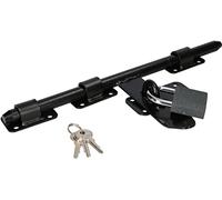 KOTARBAU® Verrou de porte avec cadenas - Verrou de porte de garage - 340 mm - Noir
