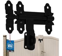 KOTARBAU® Verrou de porte de garage - 150 mm - En acier revêtu par pulvérisation - Verrou de porte de jardin - Verrou de porte de garage - Verrou coulissant - Charnières de portail