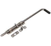 KOTARBAU® Verrou de porte de garage - 420 mm - Gris - Avec poignée en caoutchouc