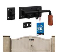 KOTARBAU® Verrou de porte droit - 280 mm - Revêtement par pulvérisation - Noir - Qualité supérieure