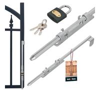 KOTARBAU® Verrou Galvanisé 21mm À Clé |Verrou Porte Exterieur |Targette De Porte |Verrou Portail |Loquet Porte Exterieur |Verrou Porte De Garage |Loquet Portail |Verrou Targette |Verrou Portail