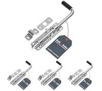 KOTARBAU® Verrou Porte Exterieur - 22 cm - Argent - Verrou Baionnette - en Acier Zingué - Targette - Loquet de Portail - Targette de Portail (Lot de 4)