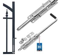 KOTARBAU® Verrou Porte Exterieur - 42 cm - Argent - Verrou Baionnette - en Acier Zingué - Targette - Loquet de Portail - Targette de Portail