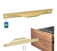 KOTARBAU® ZnAl Poignée de meuble - 160/180 mm - Poignées de cuisine - Poignées profilées - Pour armoires de cuisine et tiroirs - Doré