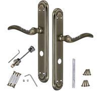 KOTARBAU® ZnAl Poignée de porte 72 mm Poignée de porte WC Poignée longue Poignée de porte intérieure Longue rosace Poignée de porte Poignée de porte Poignée de porte décorée patinée
