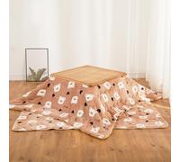 Kotatsu Table avec chauffage et couverture, sol bas, bureau de salle à manger et bureau pour salon et tatami
