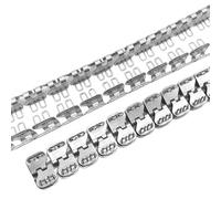 KOTENTOP Attaches de laçage de ceinture de 600 mm - Boucles papillon en acier pour ceinture d'épaisseur 3,2 mm ~ 4,8 mm avec 4 broches de charnière (8 pièces/boîte), longueur coupée selon les besoins