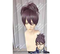 Kotetsujo no Kabaneri of the Iron Fortress Kurusu Gray Purple Ponytail Hair Heat Resistant Cosplay Costume Wig + Free Wig Cap