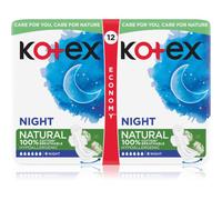 Kotex Natural Night serviettes hygiéniques 12 pcs