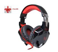 KOTION EACH G2000 G9000 Casque de jeu Gamer Écouteur Stéréo Basse profonde Casque filaire avec micro Lumiere LED pour PC PS4 X-BOX-G2000 rouge