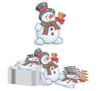 Kotkiddy 40 STK Serviettes Bonhomme De Neige Cloche De Noël 2 Couches Jetables Cocktail Boissons Serviettes en Papier Thème Hiver Neige Fête Anniversaire Décoration Déjeu