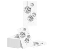 Kotkiddy 40 STK Serviettes de Cocktail Disco Party Jetables Années 70 80 90 Thème 2 Épaisses 1016cm X 2032cm Blanches Décoration de Mariage Anniversaire Fête de Fin d'Étu