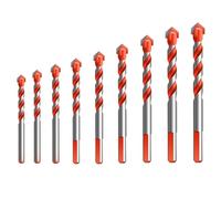 Kotkka Drill Bits Set, Four Blade Serrated Eccentric Twist Bits with U Type Slot, High-Strength Carbide Tip for Wood, Concrete, Brick, Glass, Tile, Metal, 3-16mm Multi-Material Drilling