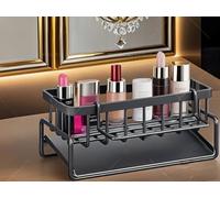 KOTKMSXTSW Organiseur d'évier de Cuisine,Un Panier De Rangement Pour Éponge Avec Plateau D'égouttement Automatique, Rangement Pour Éponge(Noir)