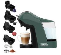 KOTLIE EM-308B Machine à café multifonctionnelle, compatible avec l'utilisation de capsules et de poudre, 3 températures, 7 niveaux d'eau, réservoir d'eau de 1 L