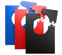 KOTO - 6 Pièces Surround de Cible Noir Carré Protection Cible Flechette Protection Murale Durable