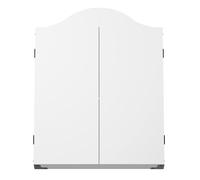 KOTO - Armoire à Fléchettes en Blanche (63 cm x 49 cm x 85 cm) Incl. 2 Tableaux Blancs de Score