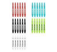 KOTO - Collection de Tiges de Fléchettes Inbetween, 30 Tiges de Fléchettes, en Nylon Rouge, Noir, Bleu, Blanc, Vert