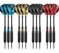 KOTO darts KOTO Multi Set de fléchettes en laiton avec 4 jeux de fléchettes en laiton avec revêtement noir (23 grammes), 4 jeux d'ailettes (100 microns) + coffret de transport en aluminium noir