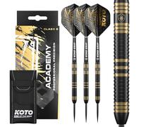 KOTO - Fléchettes Academy Class 2 13 G, Argent & Bleu, Grip Annulaire Solide, Flights, Shafts, Étui Fléchettes