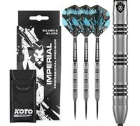KOTO Fléchettes Imperial Silver Black 80 % avec pointe en acier
