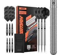 KOTO - Fléchettes Kingmax 90% 21 G, Argent, Grip Annulaire Solide, Toucher Texturé, 3 Sets Flights