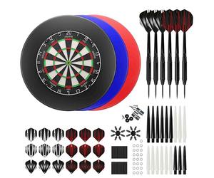 KOTO - King Pro 360 Edition Cible Fléchettes avec Surround & Kit Accessoires Steeltip, 90 Pièces, 2 Sets Fléchettes 23 g