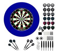 KOTO - King Pro Bleu (Dimensions Officielles) Cible en Sisal, INCL. Surround, 2 Jeux de Fléchettes & Accessoires