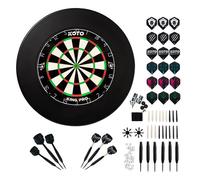 KOTO - King Pro Noir Cible Flechette (Dimensions Officielles) Cible en Sisal Incl. Surround 2 Jeux