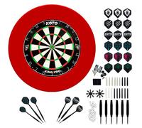 KOTO - King Pro Red Cible Flechette (Dimensions Officielles) Cible en Sisal Incl. Surround 2 Jeux de