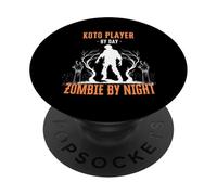 Koto Player by Day Zombie by Night Funny Halloween Musicien PopSockets PopGrip Adhésif