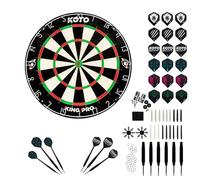 KOTO - Set Cible de Fléchettes King Pro, Cible Professionnelle avec Accessoires KOTO Steeltip Noires, 90 Pièces