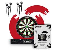 KOTO - Set Cible de Fléchettes Tournament Rouge 2 Sets Fléchettes 23 g Surround Support & Ligne de