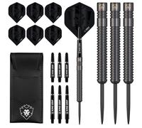KOTO - Sting Black PVD 90% Fléchettes 25 Grammes Noires Grip Annulaire Solide Toucher Texturé