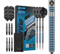 KOTO - Sting Blue Electro 90% Fléchettes 22 G, Bleues, Grip Annulaire Solide, Toucher Texturé INCL. Portefeuille