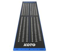 KOTO - Tapis Checkout Bleu 237 x 60 cm, INCL. Indicateur de Score, Antidérapant, Tapis Flechette Sol