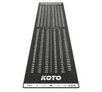 KOTO - Tapis Checkout Noir 237 x 60 cm, INCL. Indicateur de Score, Antidérapant, Tapis Flechette Sol