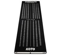 KOTO - Tapis Checkout Noir 237 x 80 cm, INCL. Indicateur de Score, Antidérapant, Tapis Flechette Sol