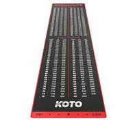 KOTO - Tapis Checkout Rouge 237 x 60 cm, INCL. Indicateur de Score, Antidérapant