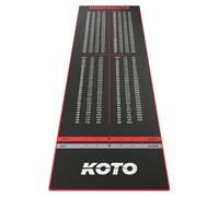 KOTO - Tapis Checkout Rouge 285 x 80 cm, INCL. Indicateur de Score, Antidérapant, Tapis Flechette Sol