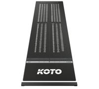 KOTO - Tapis de Fléchettes Checkout Oche Gris 285 x 80 cm + Oche INCL. Indicateur de Score, Antidérapant, Tapis Flechette Sol
