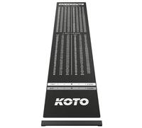 KOTO - Tapis de Fléchettes Checkout Oche Noir 285 x 60 cm + Oche INCL. Indicateur de Score, Antidérapant