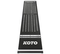 KOTO - Tapis de Fléchettes Checkout Oche Noir 285 x 60 cm + Oche INCL. Indicateur de Score, Antidérapant, Tapis Flechette Sol