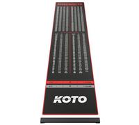 KOTO - Tapis de Fléchettes Checkout Oche Rouge 285 x 60 cm + Oche INCL. Indicateur de Score, Antidérapant