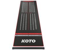 KOTO - Tapis de Fléchettes Checkout Oche Rouge 285 x 80 cm + Oche INCL. Indicateur de Score, Antidérapant
