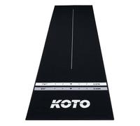 KOTO - Tapis de Fléchettes Noir 285 x 80 cm, 4 Lignes, Ligne Centrale, Fonction de Protection du Sol et des Fléchettes